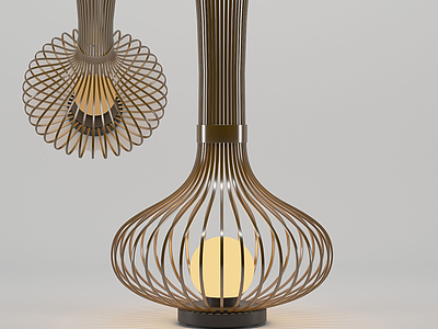3d现代花瓶式台灯模型