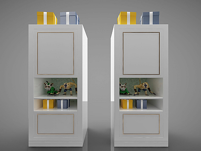 现代风格装饰柜模型3d模型