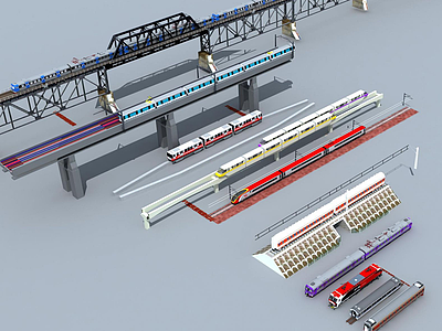 3d地铁站模型