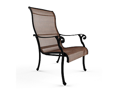 3d现代铁艺休闲椅模型