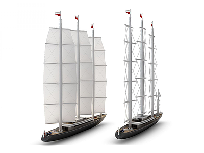 3d帆船模型