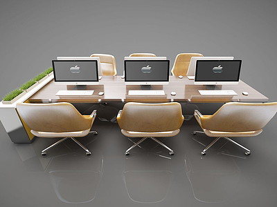 现代风格会议桌模型3d模型