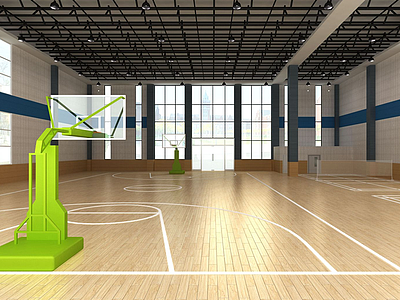 3d室内篮球馆模型