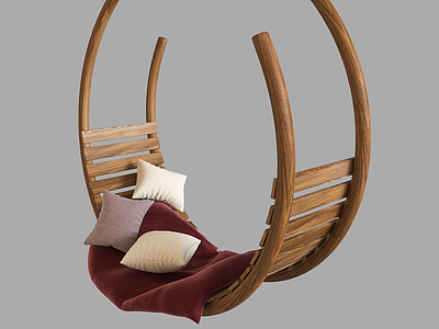 3d现代休闲圆形吊椅模型