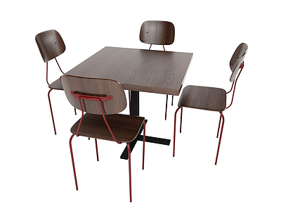 甲虫式桌椅组合模型3d模型