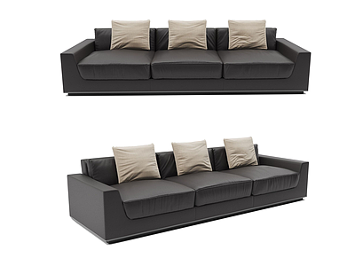 3d后现代休闲布沙发模型