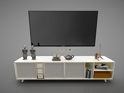 3d电视柜及电视模型