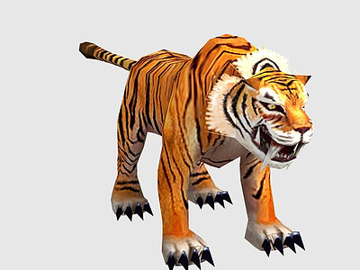 洪荒游戏巨虎模型3d模型