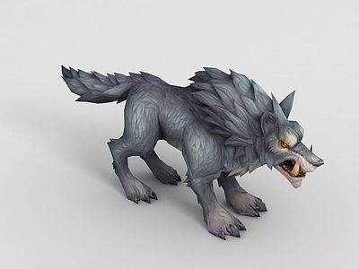 魔兽世界游戏狼坐骑模型3d模型