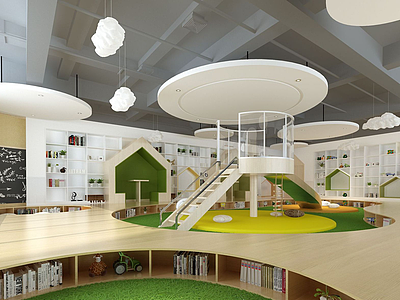书店模型3d模型