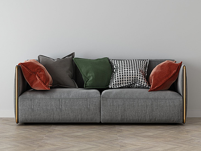 3d家具饰品组合休闲沙发模型