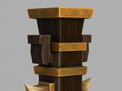 魔兽世界木桩模型3d模型