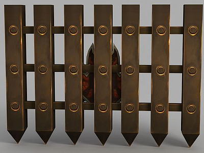 3d魔兽世界钢铁栅栏门模型