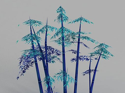 3d魔兽世界游戏场景竹子装饰模型