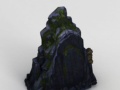 手绘写实石头模型模型3d模型