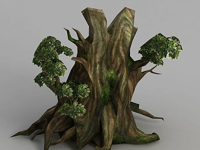 魔兽世界游戏场景树木装饰模型3d模型