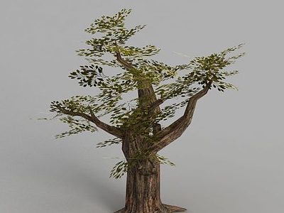 魔兽世界游戏场景树木装饰模型