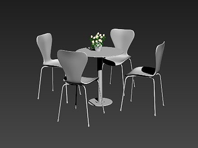 桌椅组合模型3d模型