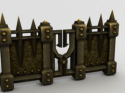 魔兽世界钢铁门模型3d模型