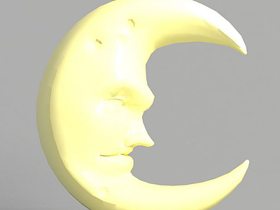 3d游戏场景月亮装饰造型模型
