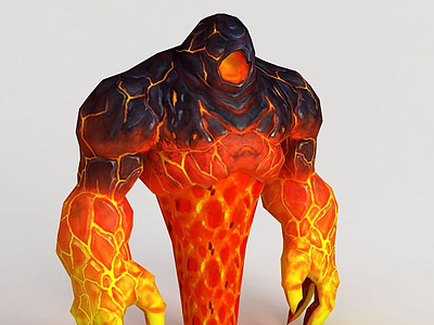 3d魔兽世界熔岩人形模型