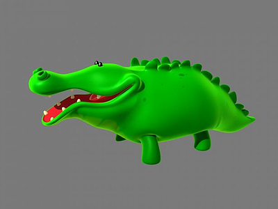 3d卡通鳄鱼模型