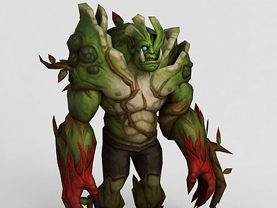 3d魔兽世界绿巨人怪兽模型