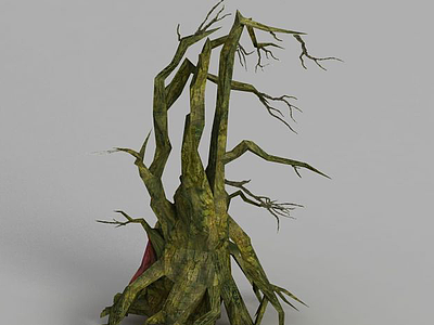 3d魔兽世界枯树模型