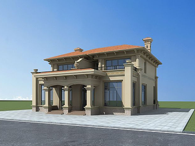 欧式别墅模型3d模型