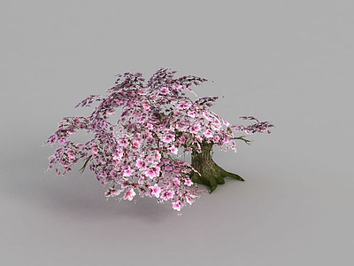3d魔兽世界梅花树木造型装饰模型
