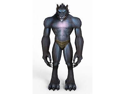 3d魔兽世界狼人模型