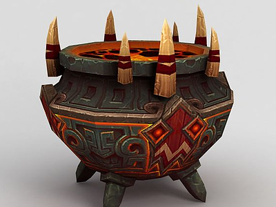 3d魔兽世界游戏铜炉模型