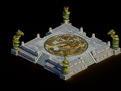 3d皇宫校场模型