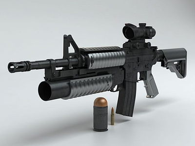 M416突击步枪3d模型