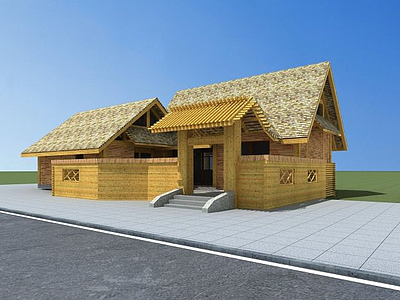 3d乡村别墅模型
