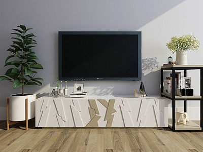 现代电视柜组合模型3d模型