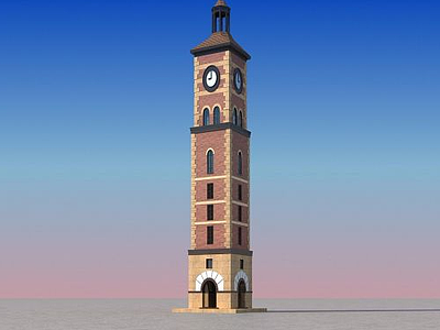 3d钟塔模型