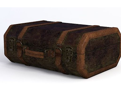 美式复古行李箱模型3d模型