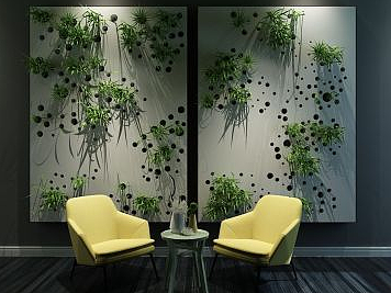 3d植物墙模型