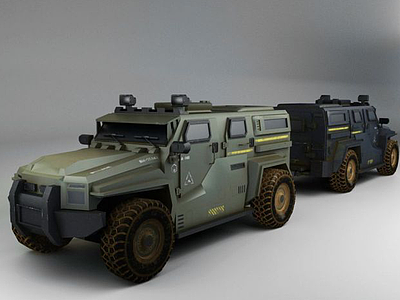 3d游戏道具战车模型