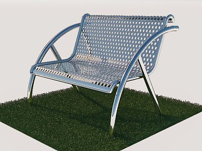 公園戶外椅模型