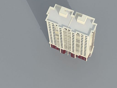 3d高层现代风格住宅模型