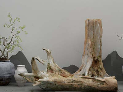 3d枯木模型