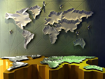 3d世界地圖模型