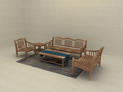 家庭装修沙发一套3d模型
