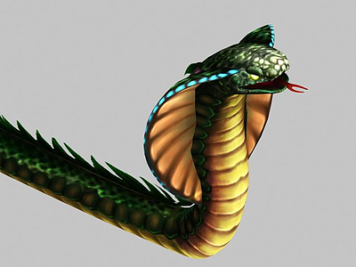 3d游戏角色大蛇模型模型