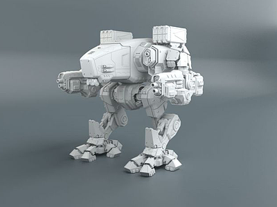 科幻機甲戰車模型3d模型