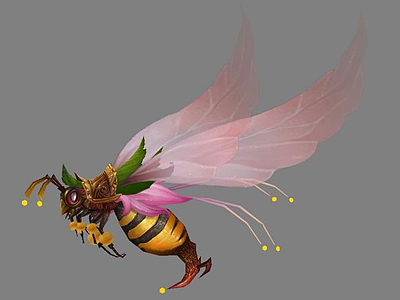 3d蜜蜂蜂王模型