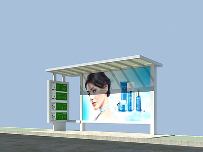 3d公交站台模型