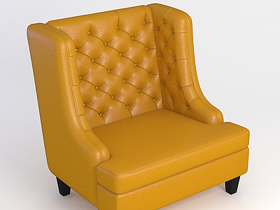 美式客厅沙发模型3d模型